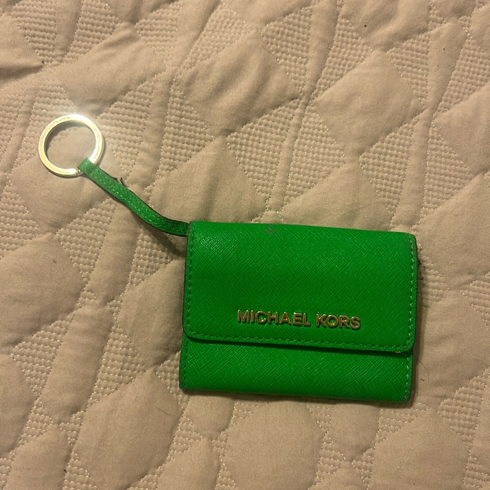 Green keychain wallet
